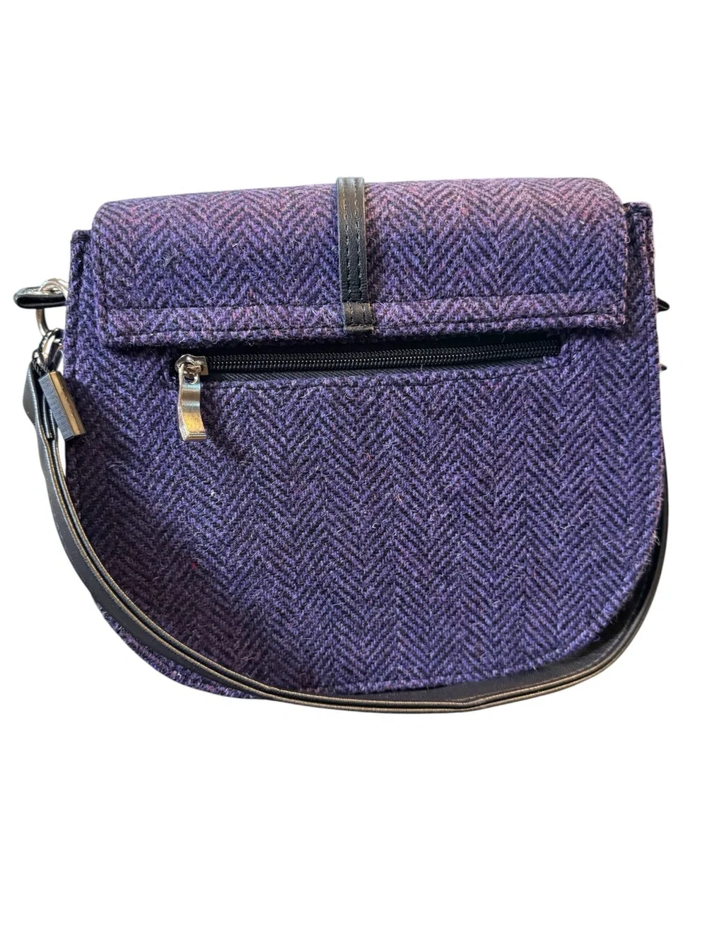 Mucros Weavers Grace Purple Wool Tweed Shoulder Bag Ireland NWOT